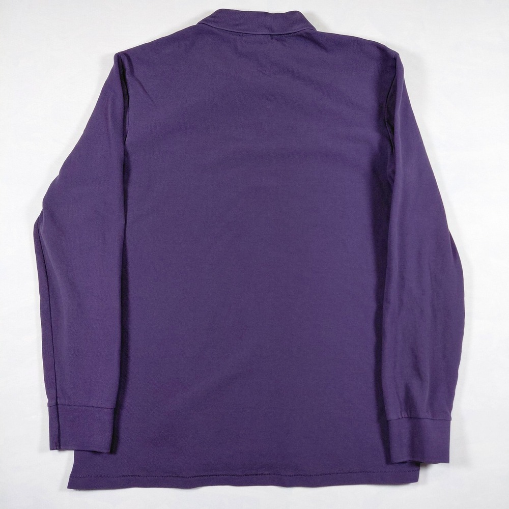 PS Paul Smith Mens Long Sleeve Zebra Logo Polo Shirt Purple Size Medium - Picture 6 of 13